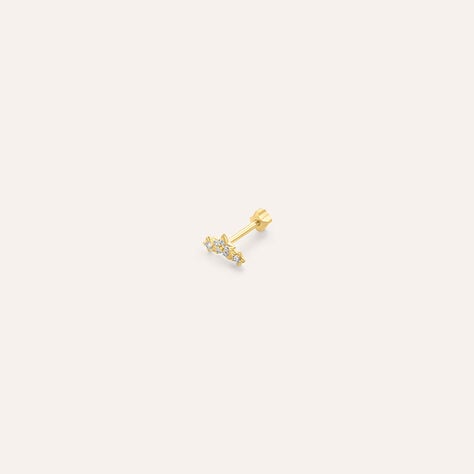 Piercing Orecchio Tragus Helix Conch Ear Shine Oro Giallo Cubic Zirconia - Piercing Orecchio Donna | Stroili