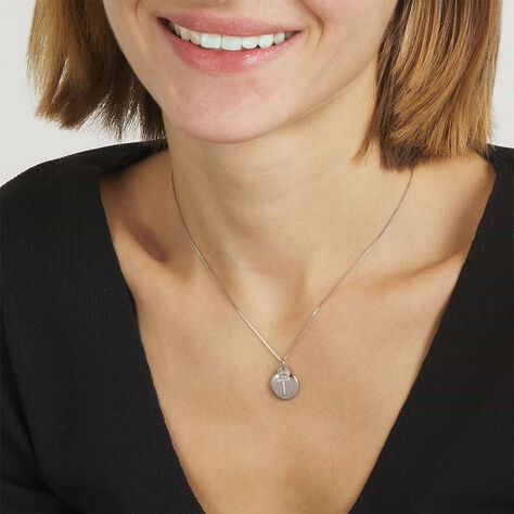 Pendente Love Beats Argento Rodiato Cubic Zirconia - Ciondoli con Incisione Donna | Stroili