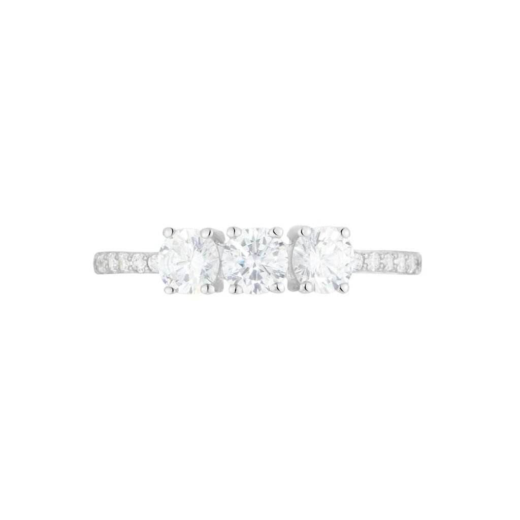 Anello Trilogy Claire Oro Bianco Cubic Zirconia - Anelli con Pietre Donna | Stroili