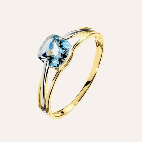 Anello Solitario Amélie Oro Bicolore Topazio - Anelli con Pietre Donna | Stroili