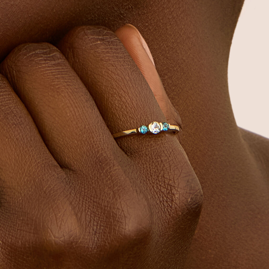 Anello Trilogy Amélie Oro Giallo Topazio