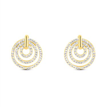 Orecchini Lobo Crystal Gold Oro Giallo Cristallo