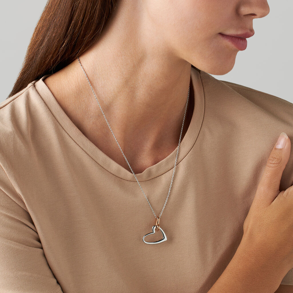 Collana Lady Code Acciaio Bicolore Bianco / Rosa - Collane Donna | Stroili