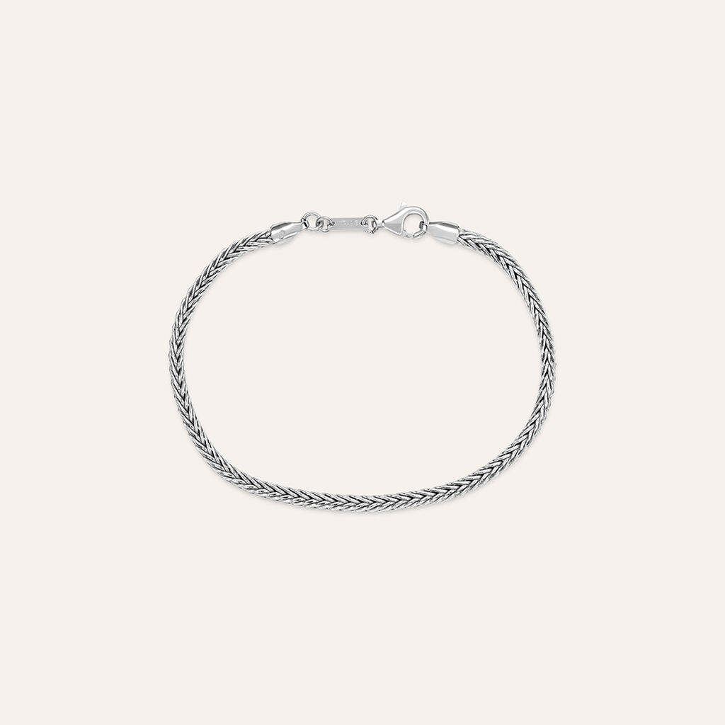 Bracciale Catena Gentleman Argento Rodiato