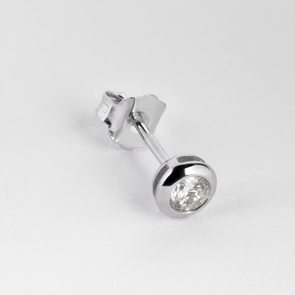 Orecchini Lobo Punto Luce Grace Oro Bianco Diamante - Orecchini a Lobo Donna | Stroili