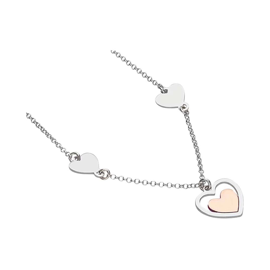 Collana Silver Collection Argento Bicolore Bianco / Rosa - Collane Choker Donna | Stroili