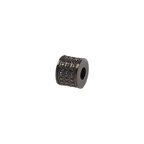 Bead Essential Code Acciaio Nero Cristallo - Beads Uomo | Stroili