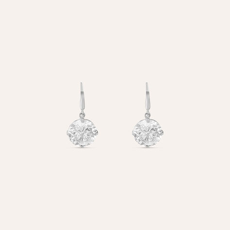 Orecchini Lobo Punto Luce Claire Oro Bianco Cubic Zirconia - Orecchini a Lobo Donna | Stroili