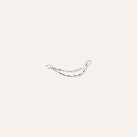 Doppia Catenina Veneziana per Piercing Bon Ton Oro Bianco 2.5cm - Essenziali Donna | Stroili