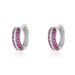 Orecchini A Cerchio Charlotte Oro Bianco Rubino Diamante - Orecchini a Cerchio Donna | Stroili