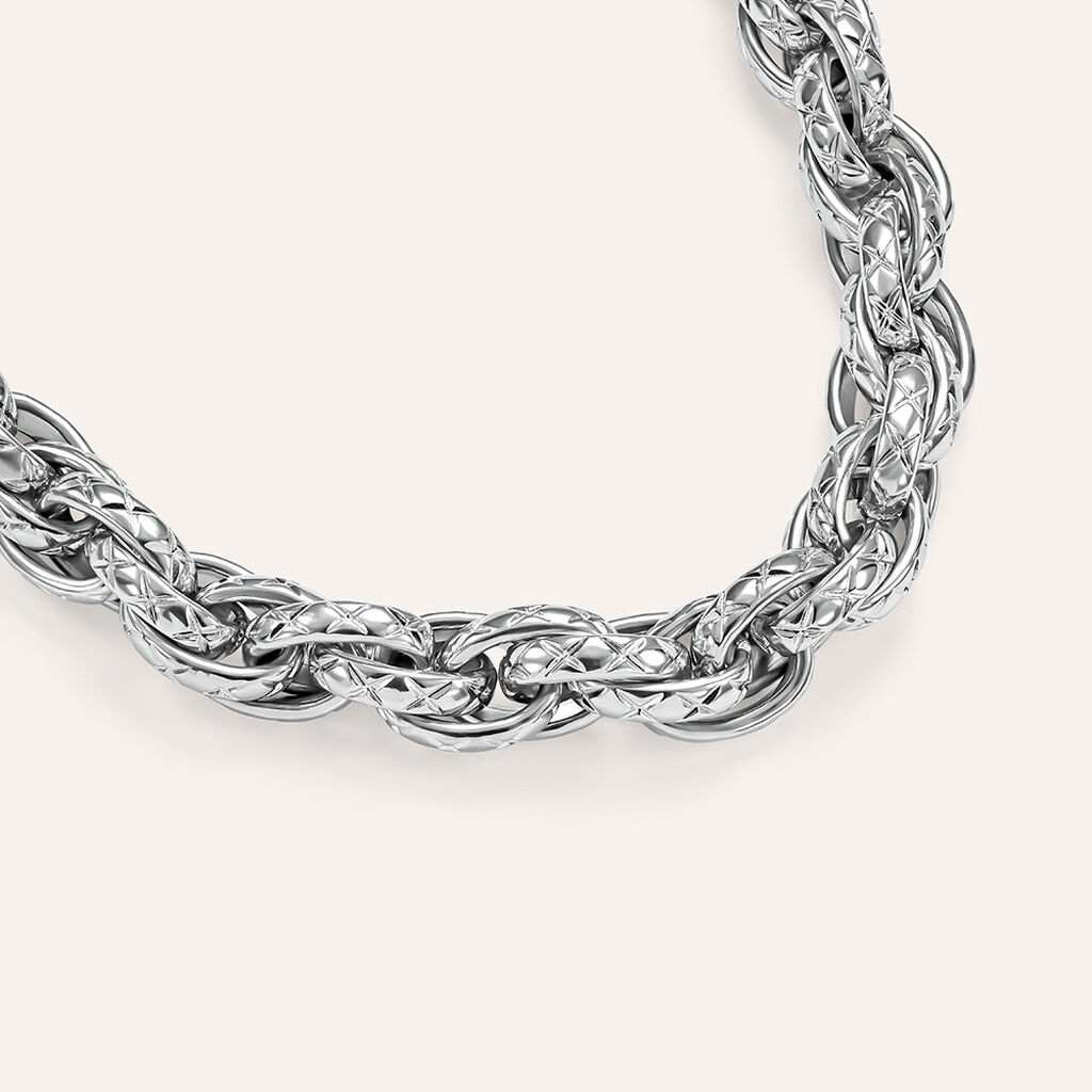 Bracciale Catena Lady Code Acciaio Bianco - Bracciali Donna | Stroili