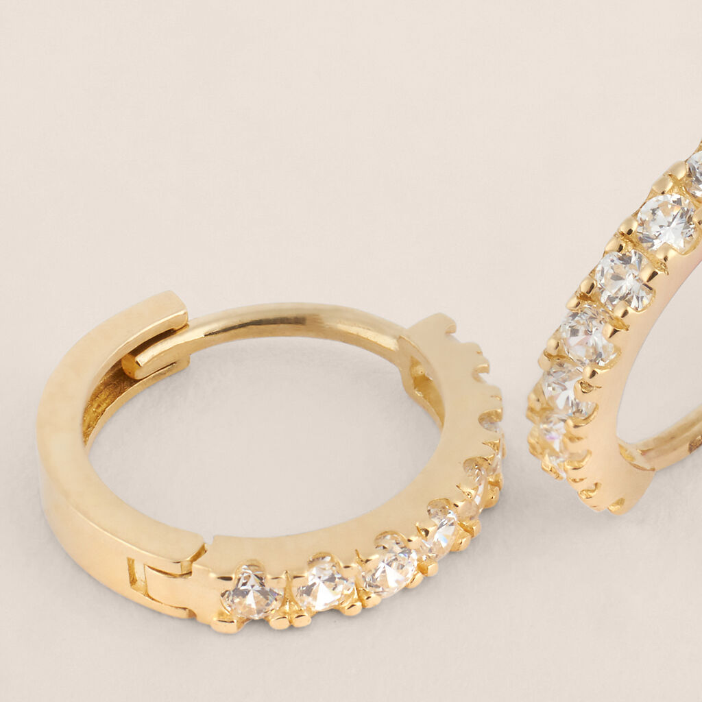 Orecchini A Cerchio Toujours Oro Giallo Cubic Zirconia - Orecchini a Cerchio Donna | Stroili