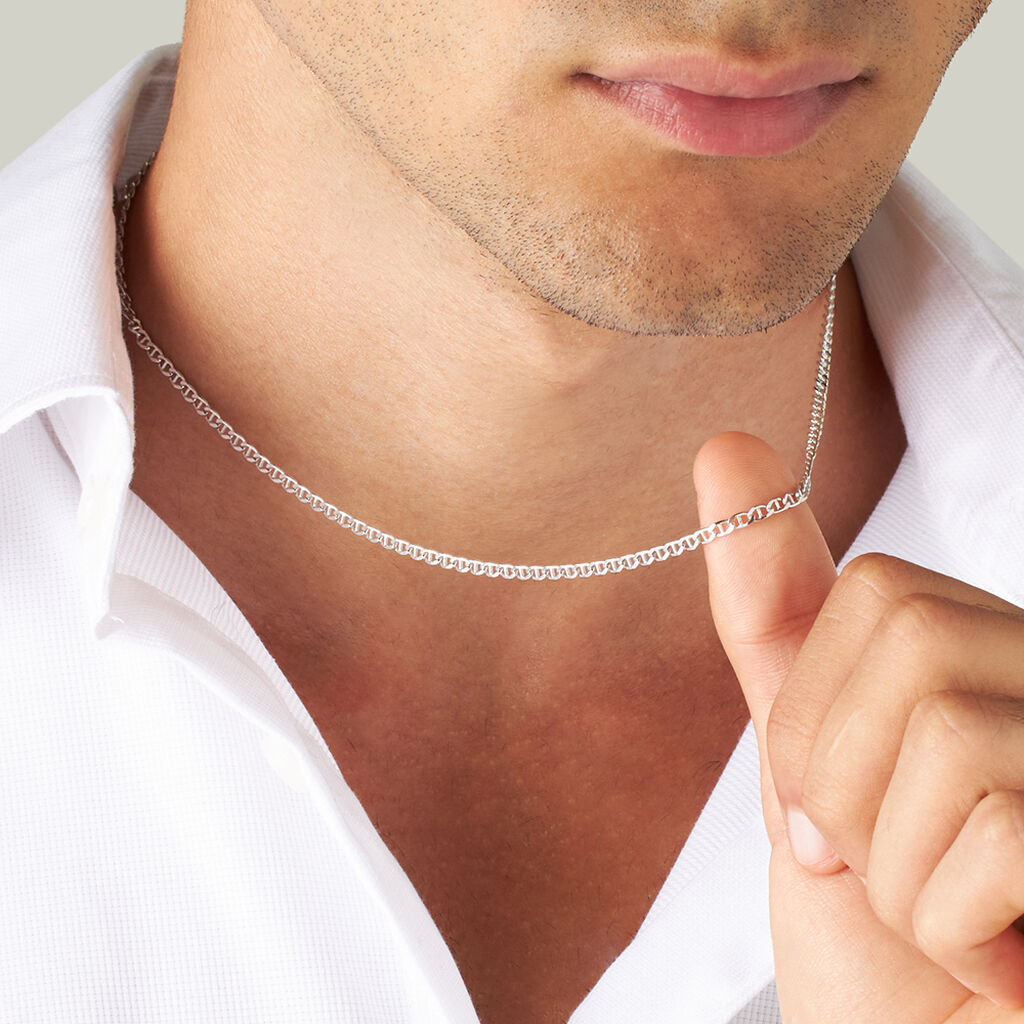 Catena Gentleman Argento Rodiato