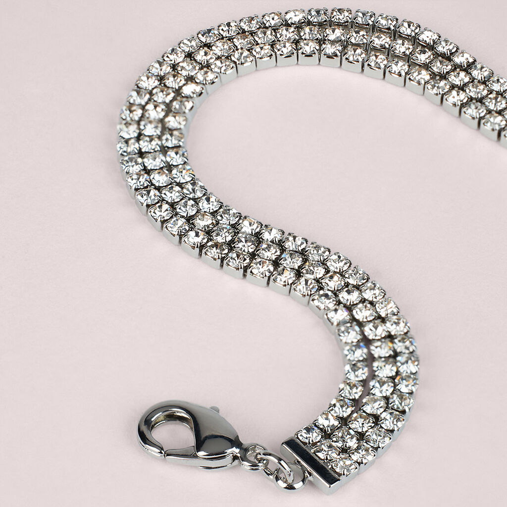 Bracciale Tennis Romantic Shine Metallo Cristallo