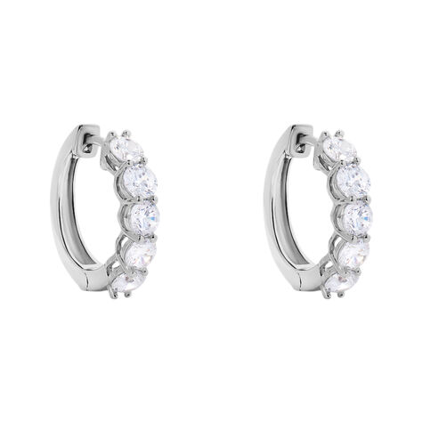 Orecchini A Cerchio Silver Elegance Argento Rodiato Cubic Zirconia - Orecchini a Cerchio Donna | Stroili