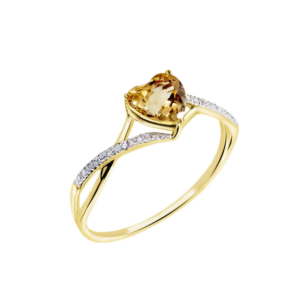 Anello Amélie Oro Giallo Citrino Cubic Zirconia - Anelli con Pietre Donna | Stroili