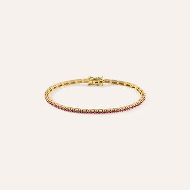 Bracciale Tennis Elizabeth Crown Oro Giallo Rubino