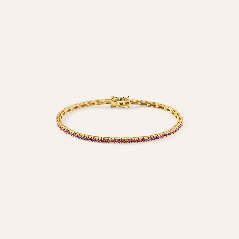 Bracciale Tennis Elizabeth Crown Oro Giallo Rubino - Bracciali Tennis Donna | Stroili