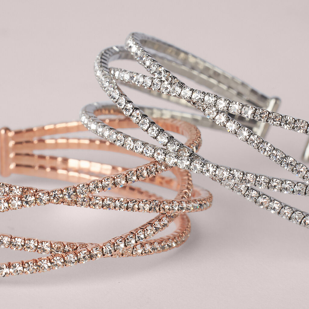 Bangle Romantic Shine Metallo Cristallo