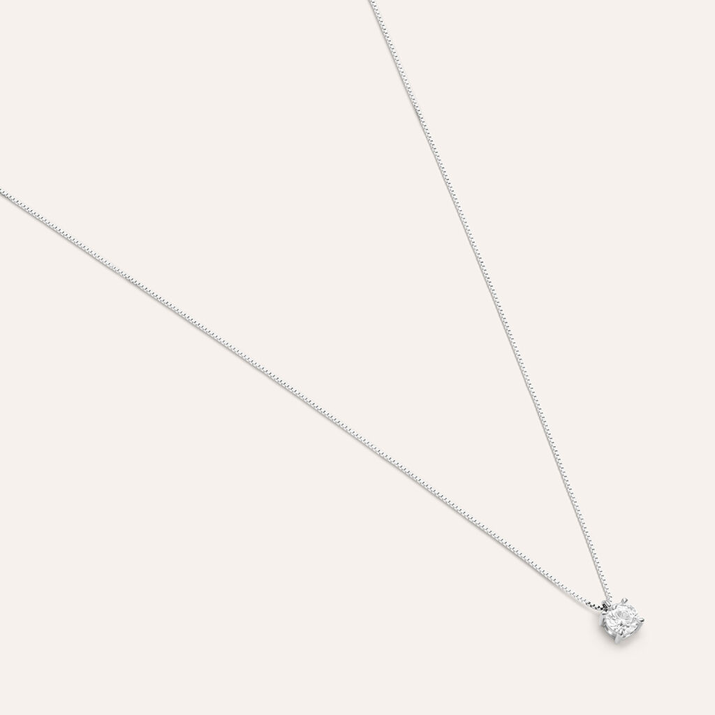 Collana Punto Luce Claire Oro Bianco Cubic Zirconia