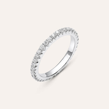 Fede Classica Eternity 2.4 mm Oro Bianco Diamante