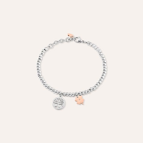 Bracciale Lady Chic Acciaio Bicolore Bianco / Rosa Cristallo - Bracciali Donna | Stroili