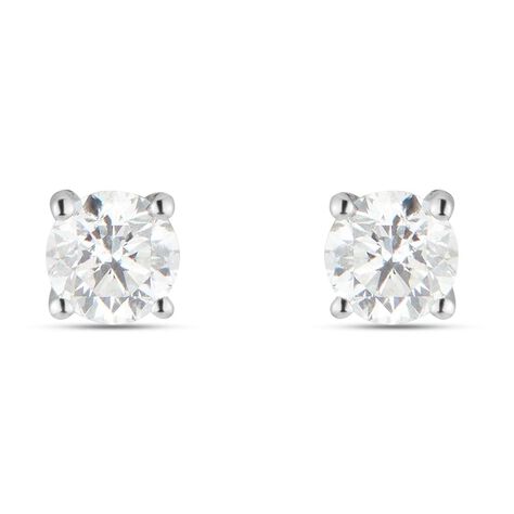Orecchini Lobo Punto Luce Diamade Oro Bianco Diamante Lab-Grown - Orecchini a Lobo Donna | Stroili