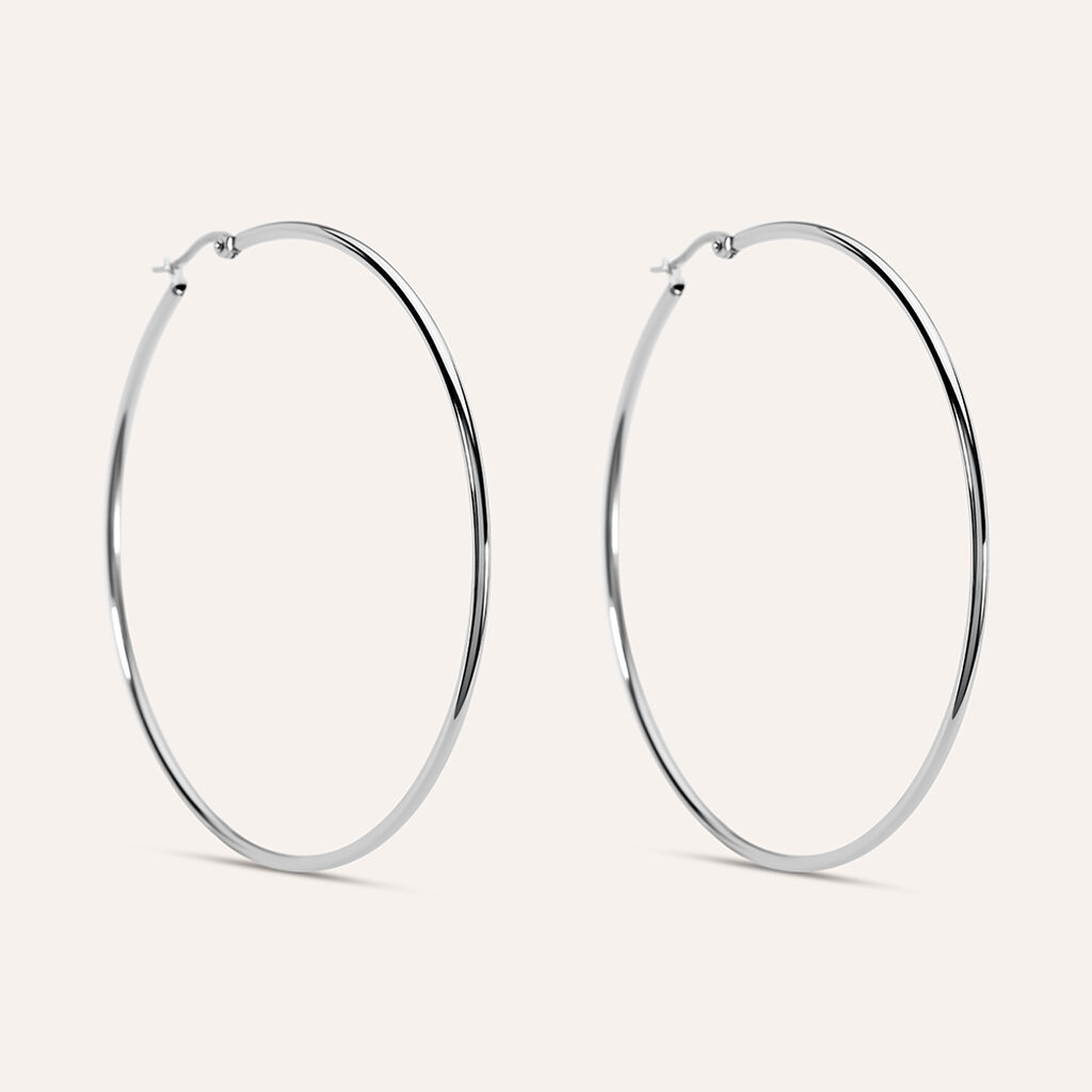 Orecchini A Cerchio Moonlight Acciaio
