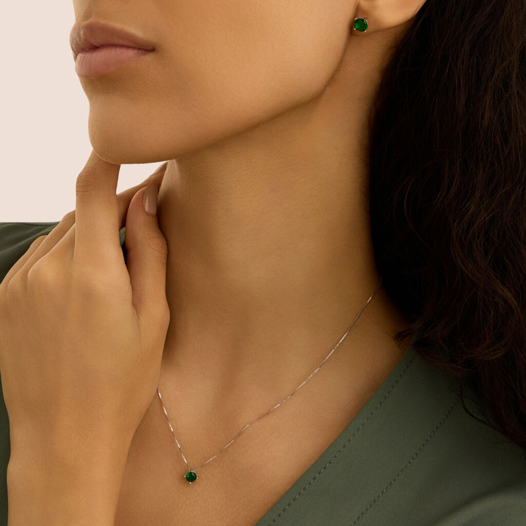 Orecchini Lobo Punto Luce Silver Rainbow Argento Rodiato Cubic Zirconia