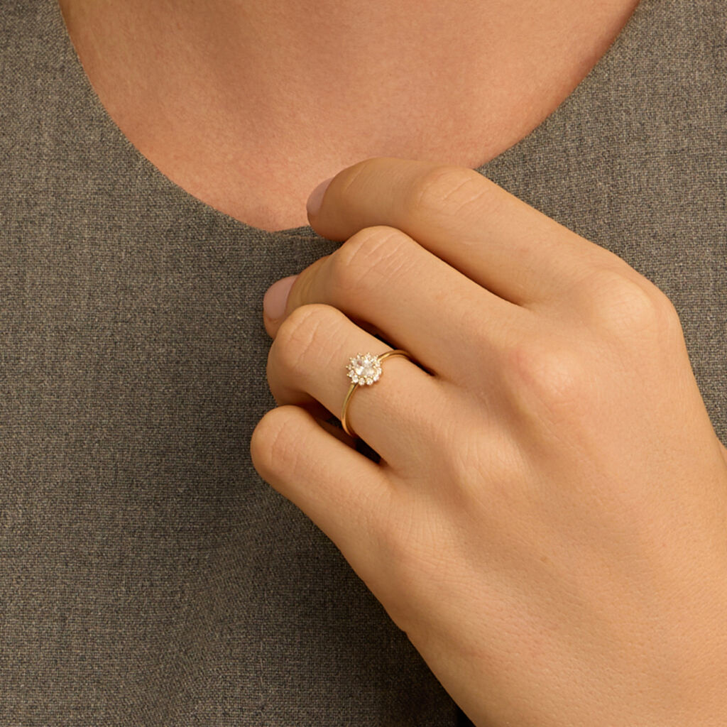 Anello Solitario Kate Diamade Glam Oro Giallo Diamante Lab-Grown