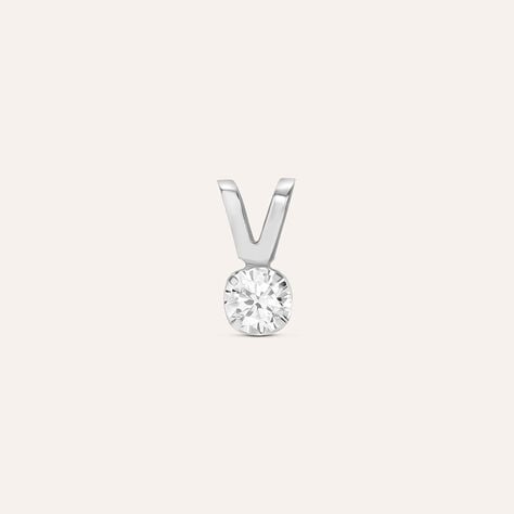 Pendente Punto Luce Poème Oro Bianco Cubic Zirconia - Ciondoli Donna | Stroili