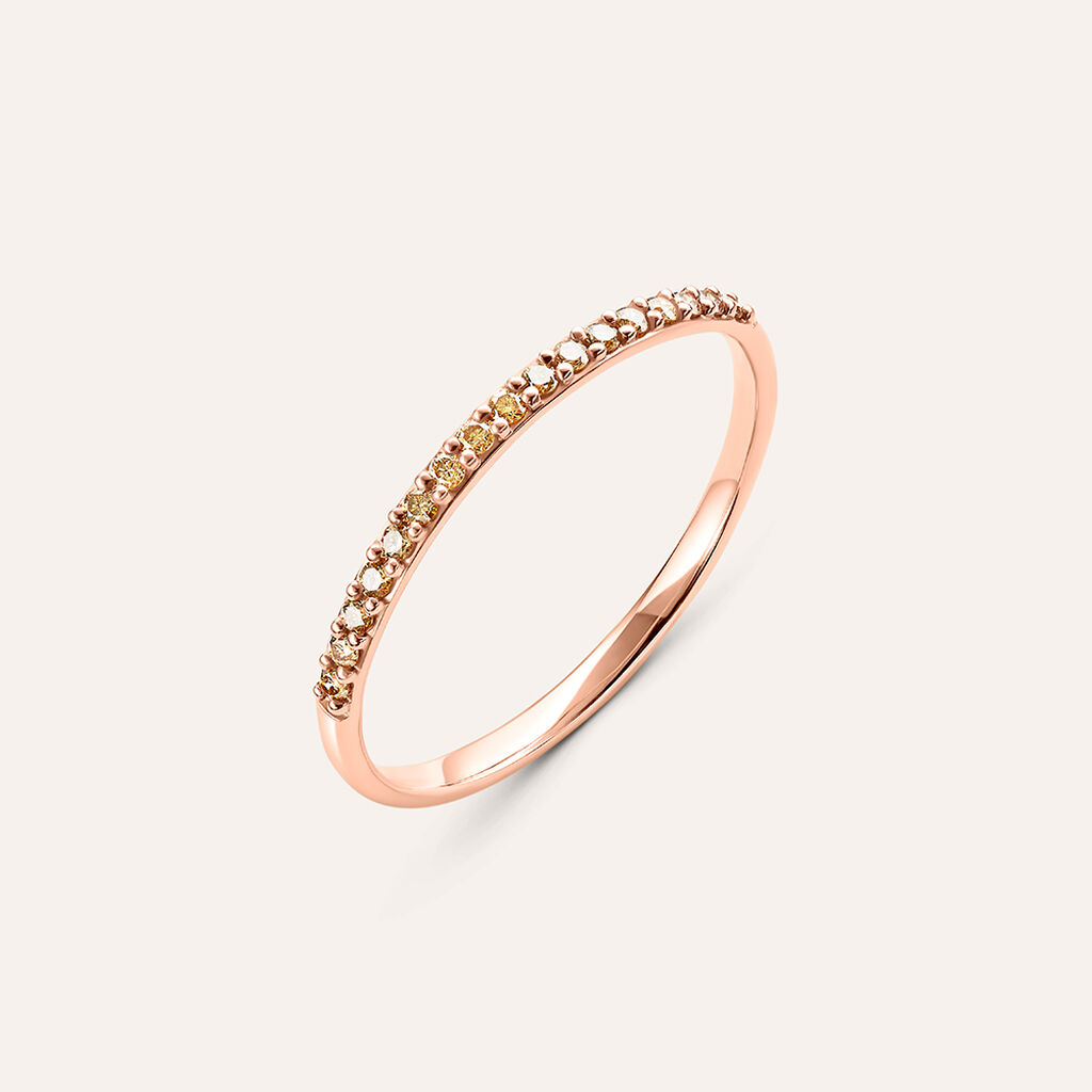 Anello Semi-eternity Sophia Oro Rosa Diamante