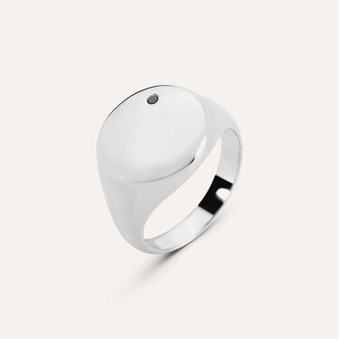 Anello Chevalier Gentleman Argento Rodiato Cubic Zirconia