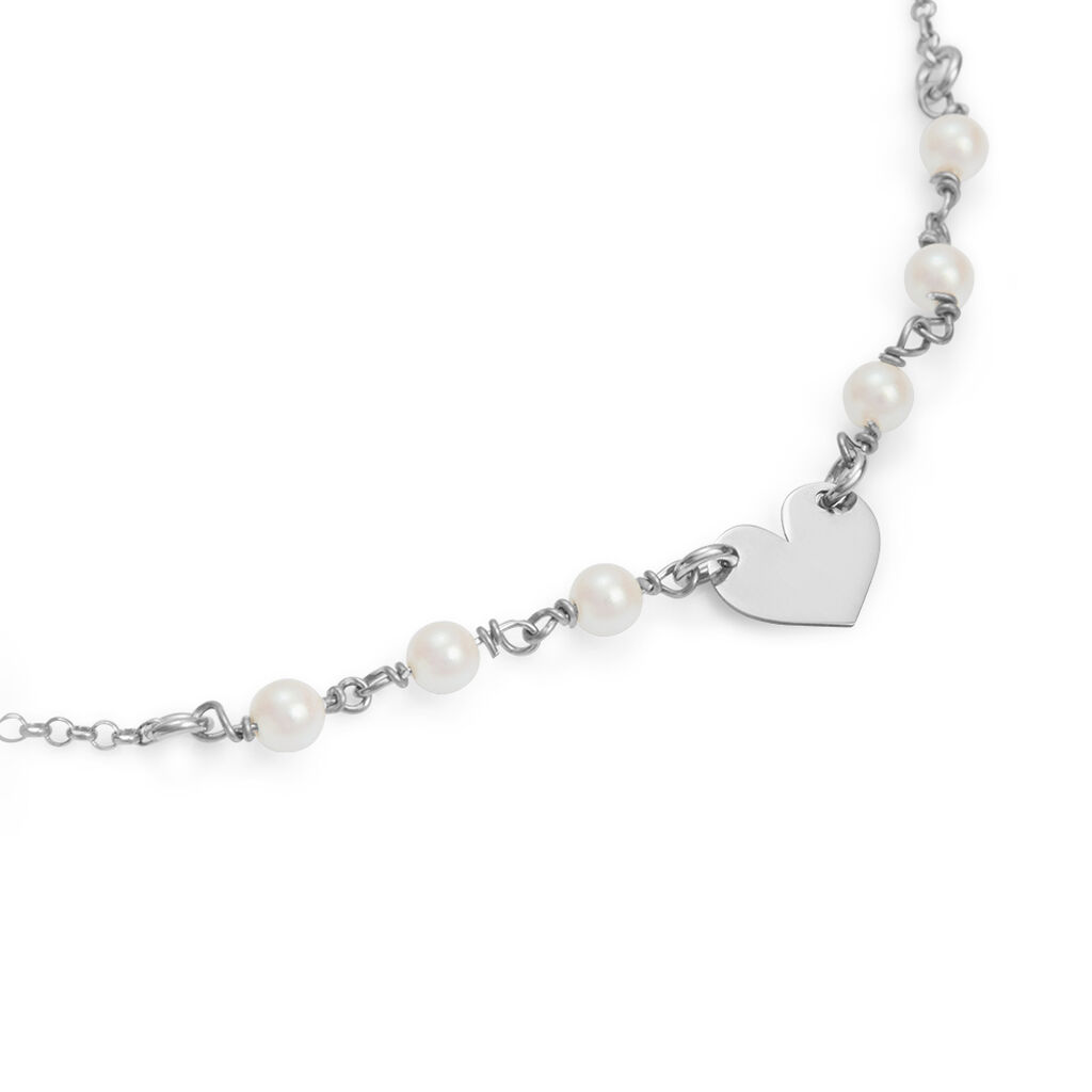 Collana Silver Pearls Argento Rodiato Perla sintentica