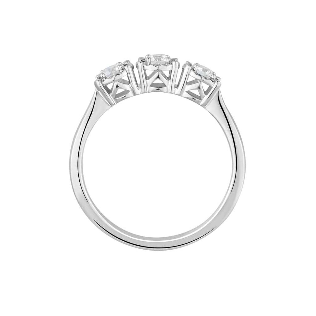 Anello Trilogy Diamotion Oro Bianco Diamante