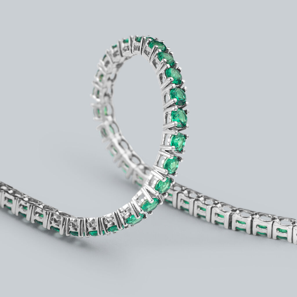 Bracciale Tennis Silver Rainbow Argento Rodiato Cubic Zirconia - Bracciali Tennis Donna | Stroili