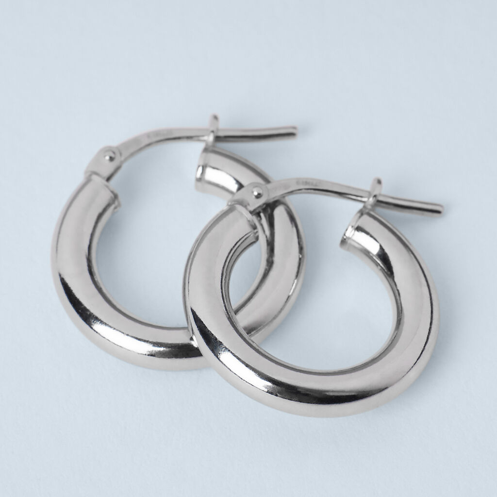 Orecchini A Cerchio Silver Collection Argento Rodiato - Orecchini a Cerchio Donna | Stroili