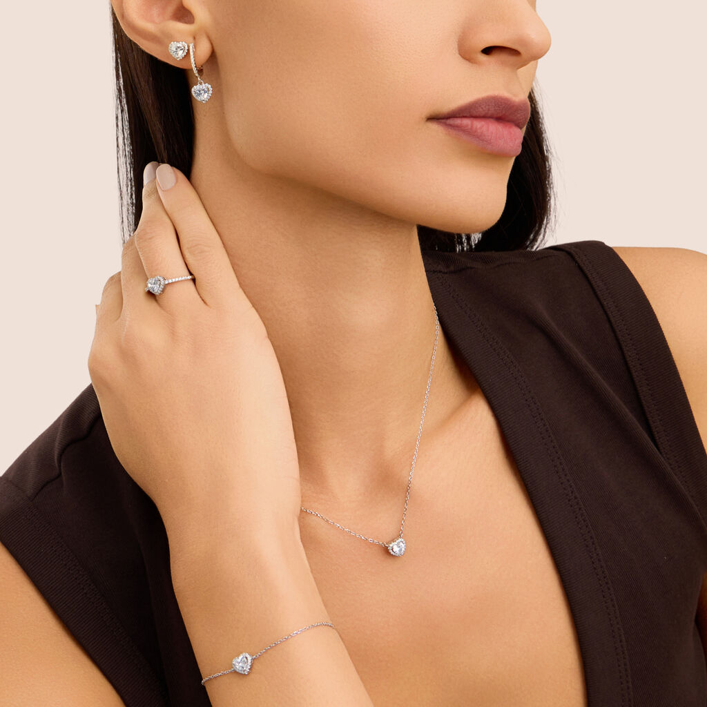 Anello Solitario Silver Elegance Argento Rodiato Cubic Zirconia - Anelli con Pietre Donna | Stroili