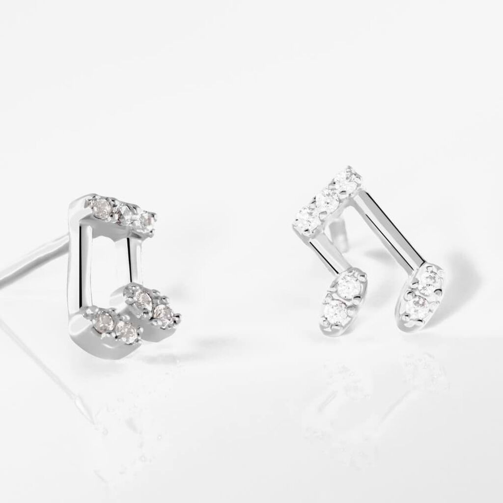Orecchini Lobo Silver Moments Argento Rodiato Cubic Zirconia - Orecchini a Lobo Donna | Stroili