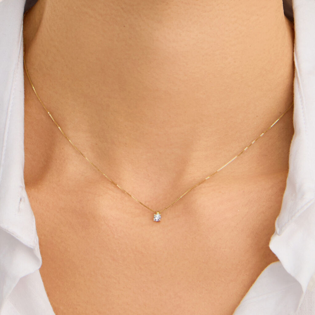 Collana Punto Luce Diamotion Oro Giallo Diamante - Collane Punto Luce Donna | Stroili