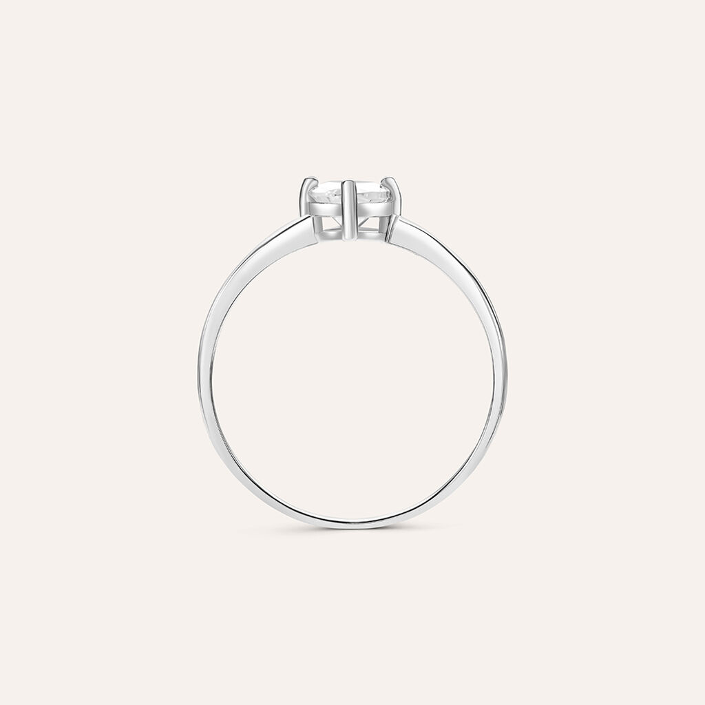 Anello Solitario Claire Oro Bianco Cubic Zirconia - Anelli con Pietre Donna | Stroili