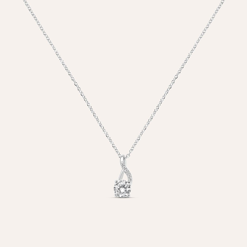 Collana Punto Luce Silver Elegance Argento Rodiato Cubic Zirconia