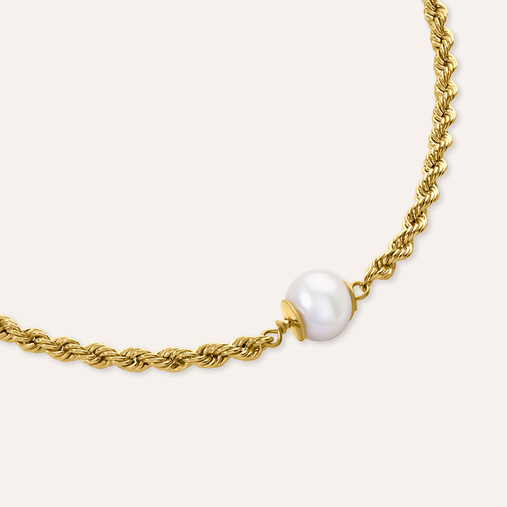 Bracciale Gabrielle Oro Giallo Perla D'Acqua Dolce