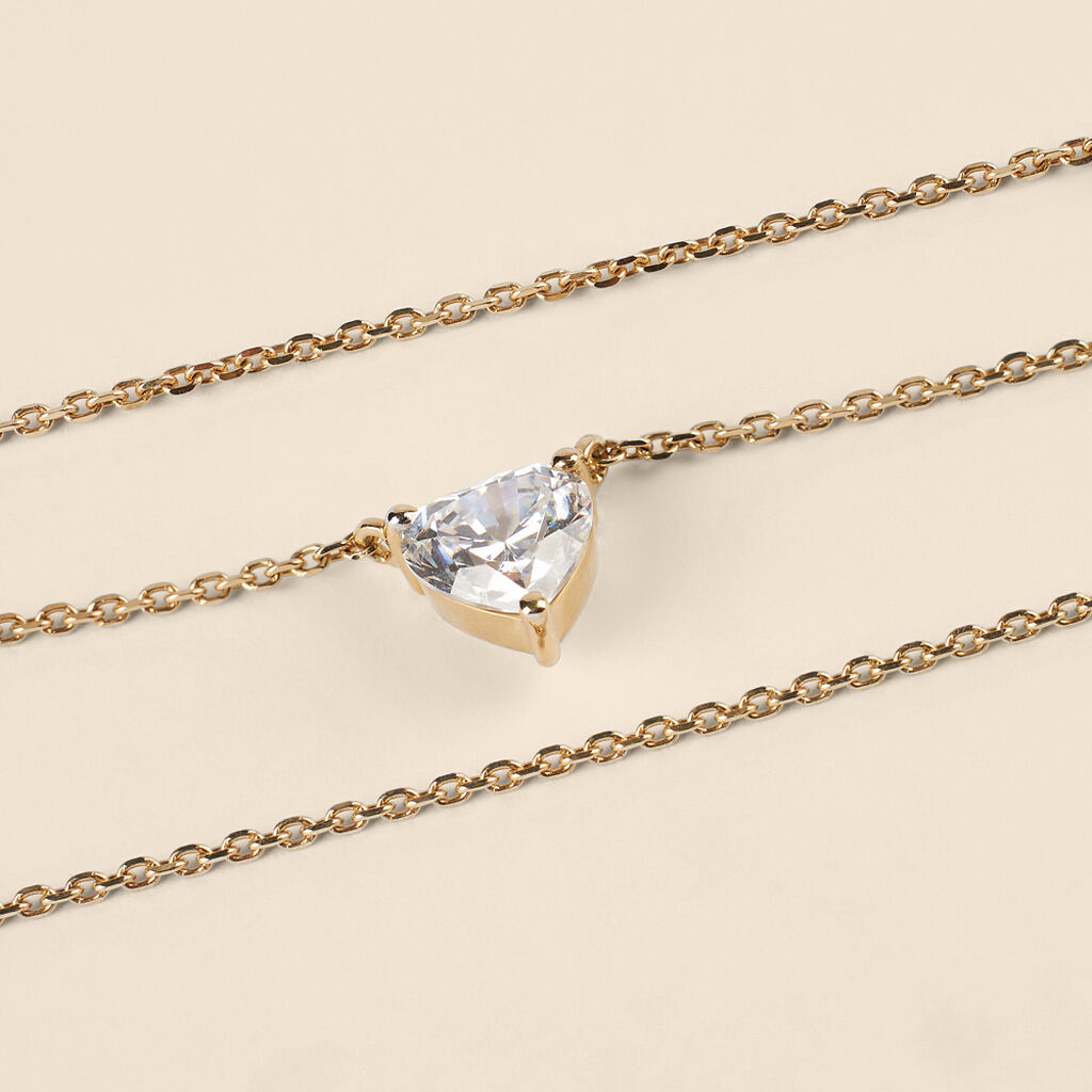 Collana Punto Luce Claire Oro Giallo Cubic Zirconia