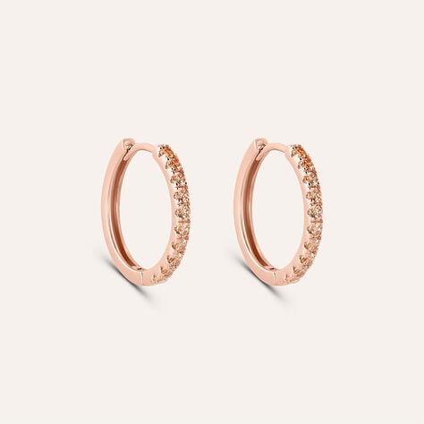 Orecchini A Cerchio Silver Rainbow Argento Rosa Cubic Zirconia - Orecchini a Cerchio Donna | Stroili