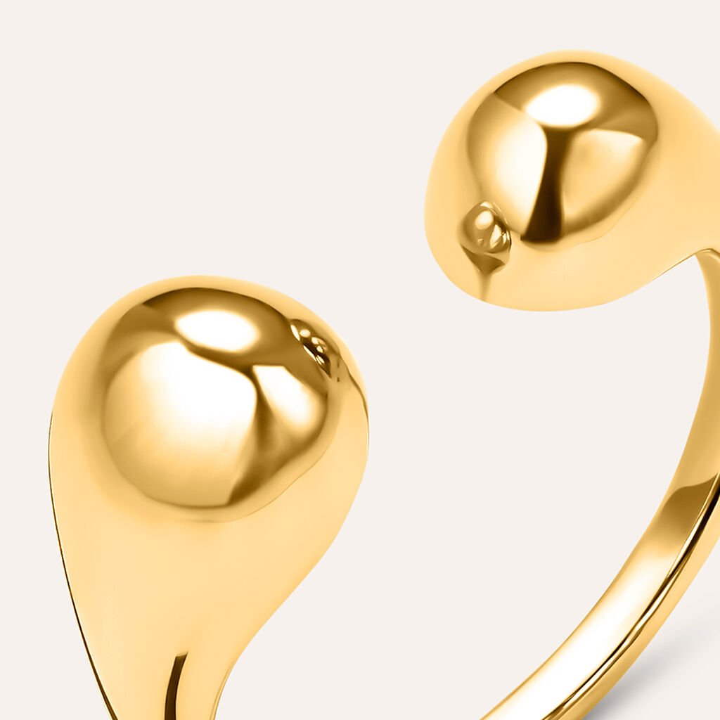 Anello Contrarie Radiance Acciaio Dorato