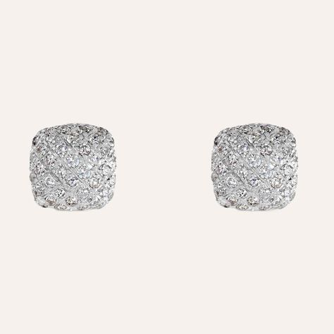 Orecchini Lobo Sophia Oro Bianco Diamante - Orecchini a Lobo Donna | Stroili