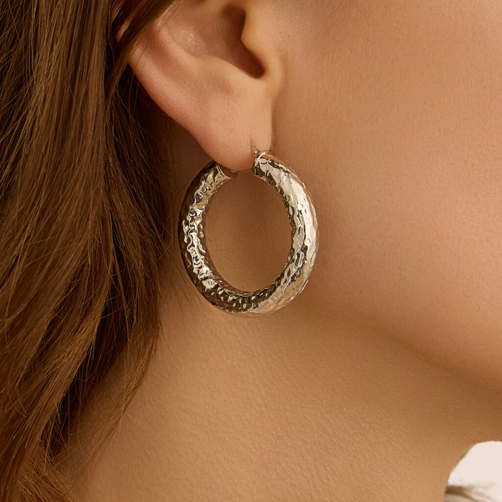 Orecchini A Cerchio Silver Collection Argento Rodiato - Gioielli Donna | Stroili