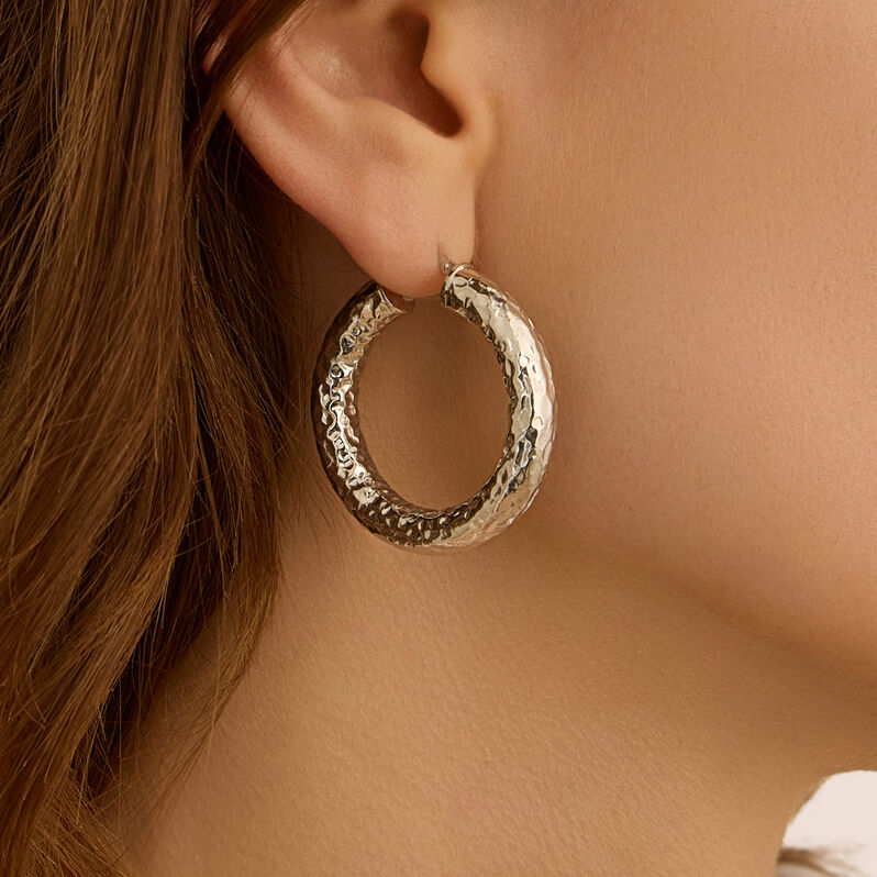 Orecchini A Cerchio Silver Collection Argento Rodiato - Gioielli Donna | Stroili