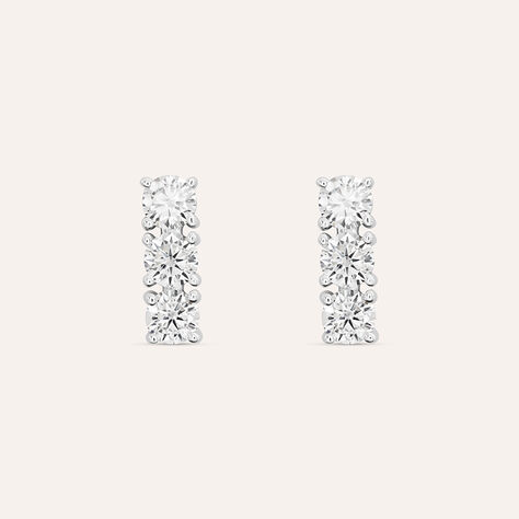 Orecchini Pendenti Trilogy Claire Oro Bianco Cubic Zirconia - Orecchini Pendenti Donna | Stroili
